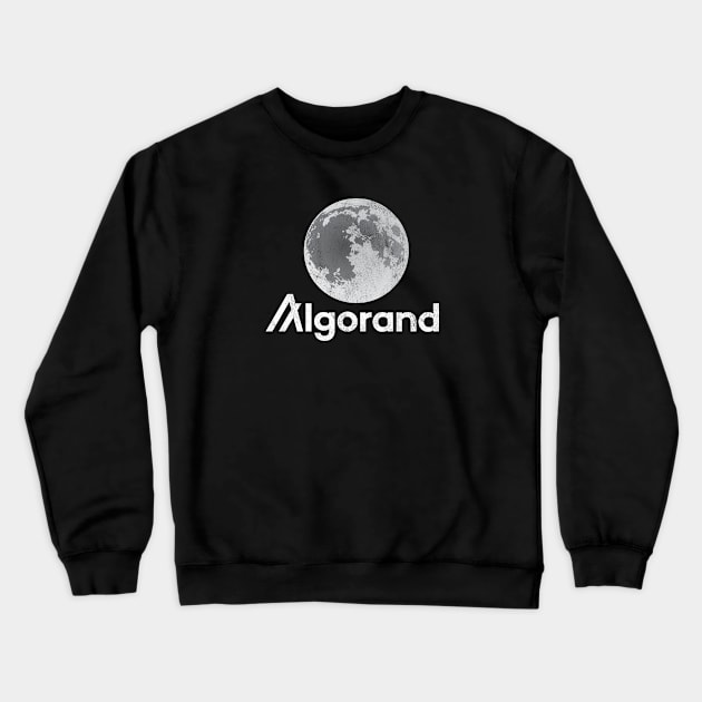 Algorand ALGO Crypto Coin Full Moon Crewneck Sweatshirt by TGKelly